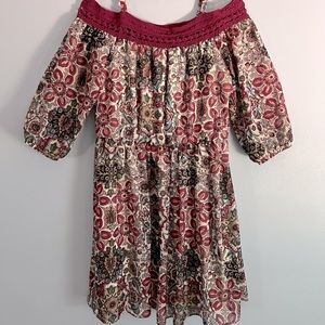 BCX Girl Crochet Off-The-Shoulder Dress Size 10